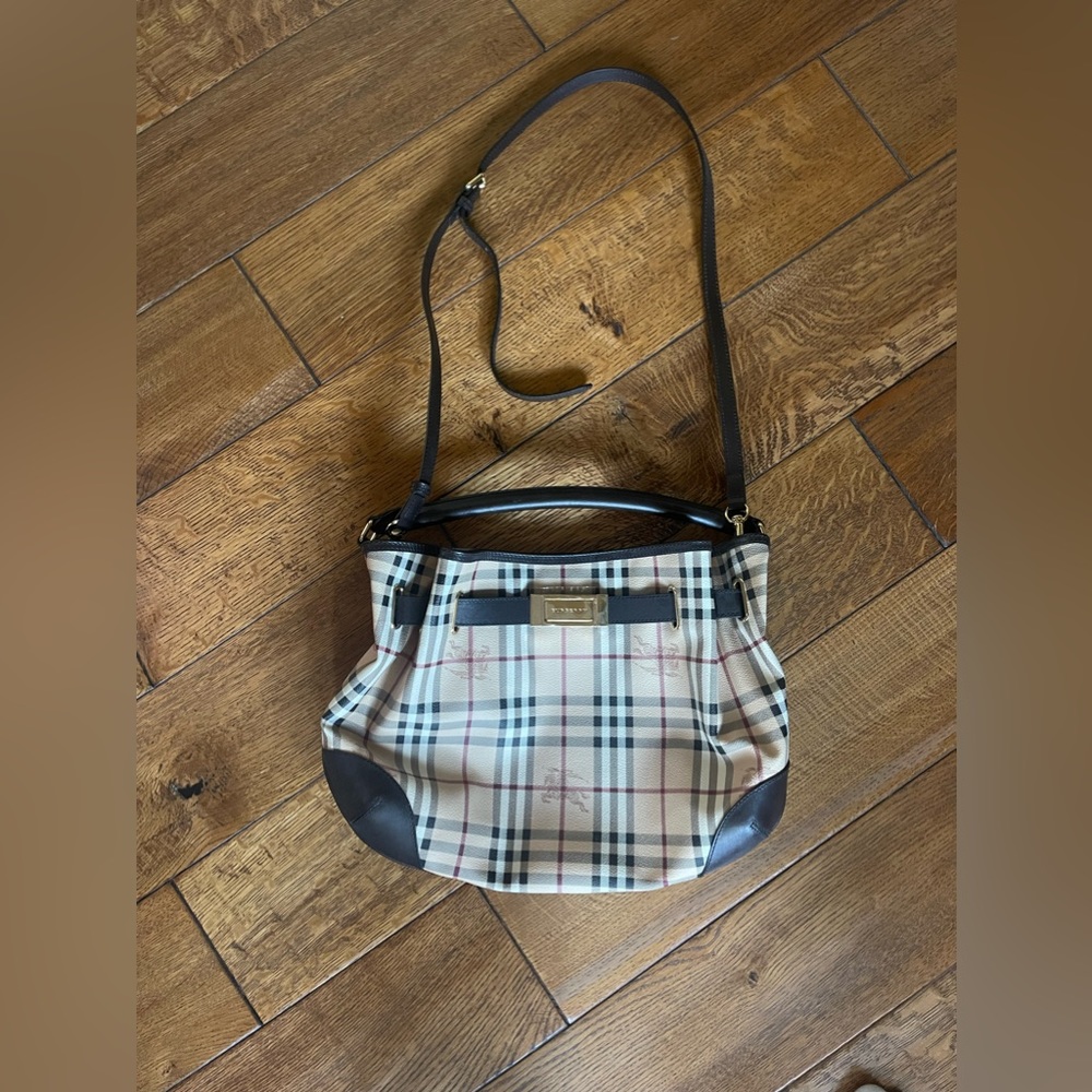 Burberry Shoulder Bag Haymarket Print
